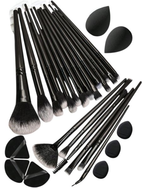 28 Piece - Makeup Brush &amp; Facial Sponge Set