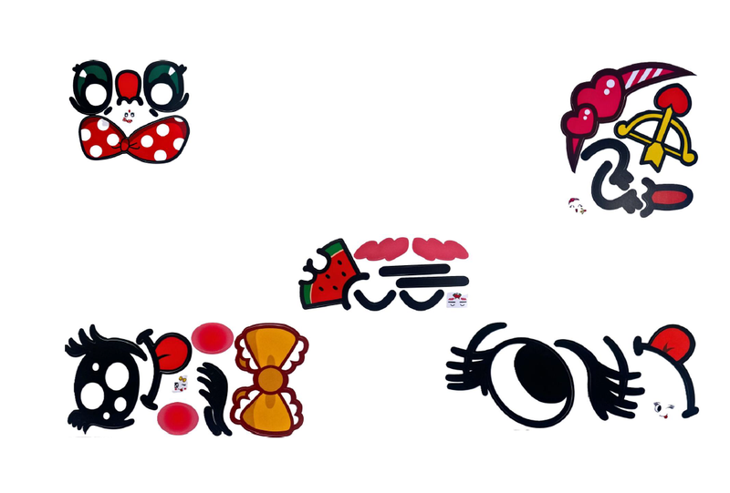 5Piece Cute Pattern Pregnant Belly Stickers For Baby Bump
