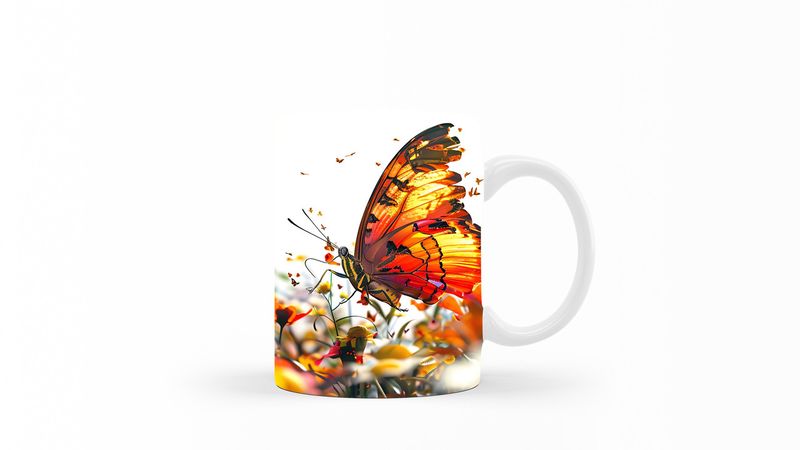 Designer Art Coffee Mug -045-Butterfly
