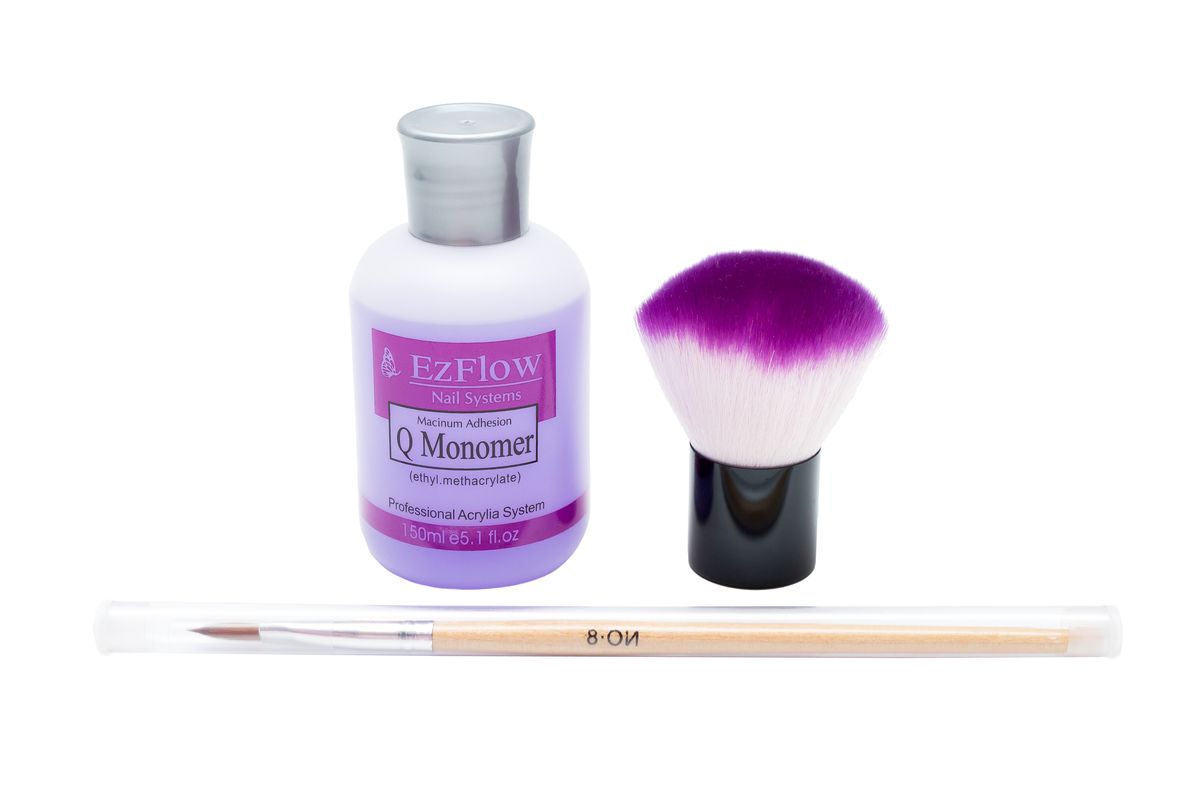 Acrylic Monomer liquid, Nail Brush No.8 and dusting Brush Shop Today