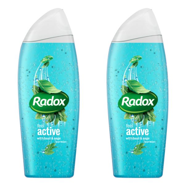 Radox Feel Active Basil And Sage Body Wash - 2 x 400ml