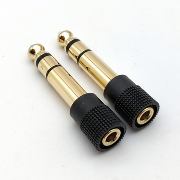 Gold-Plated Stereo Headphone/Earphone/Instrument Jack Adapter – 2 Pack