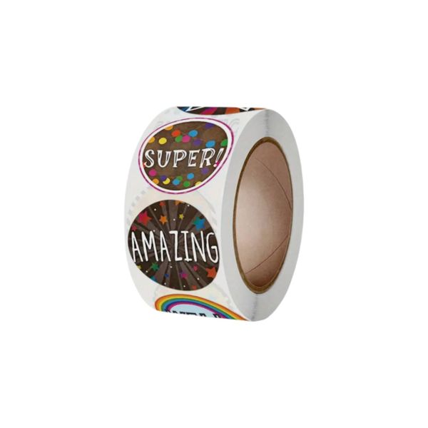 500 Piece - Reward Stickers Roll - Multicolor