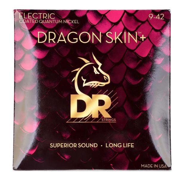 DR Strings Dragon Skin+ Quantum Nickel Electric Guitar Strings .011-.050