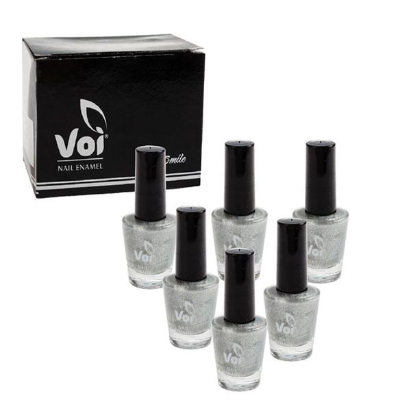 Bulk Pack x 6 Voi Nail Polish Disco Ball 12ml