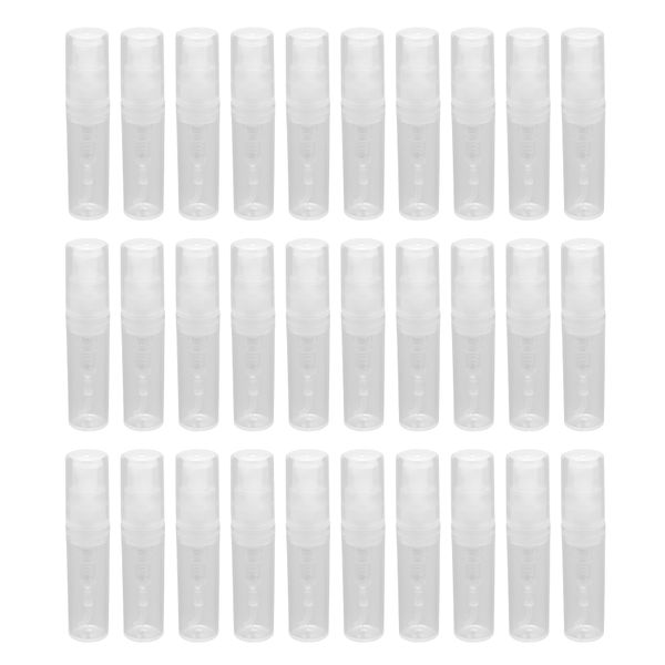 30Pcs Clear 2Ml Atomizer Plastic Bottle Spray Disposable Bottle