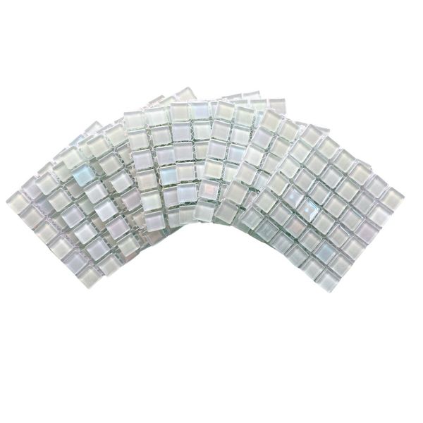 Mosaic Tiles White Pearl 15x15mm(small tiles for crafting)