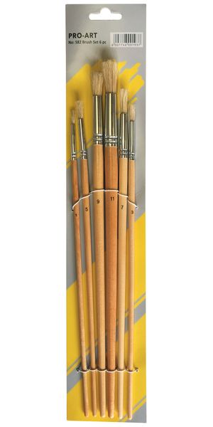 Pro-Art 582 Series 6pc Round Bristle Brush Set
