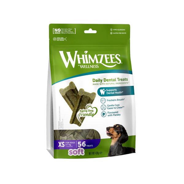 Whimzees Soft X-Small - 56 Pieces Value Bag