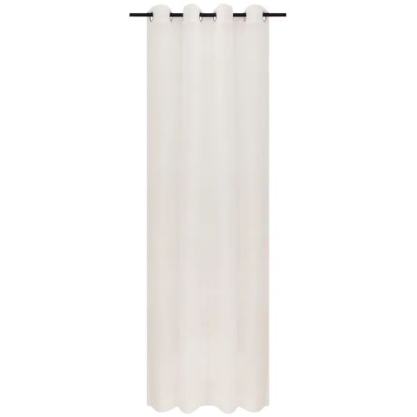 Eyelet plain voile curtain cream 230x250cm