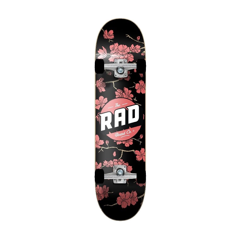 Rad - Skateboard - Complete - Cherry Blossom - Black/Red - (Size 7.75 ...