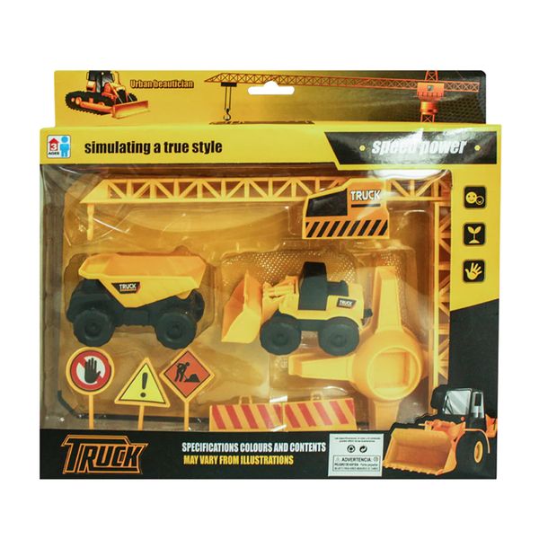 Speed Power 7 Piece Construction Set With Crane