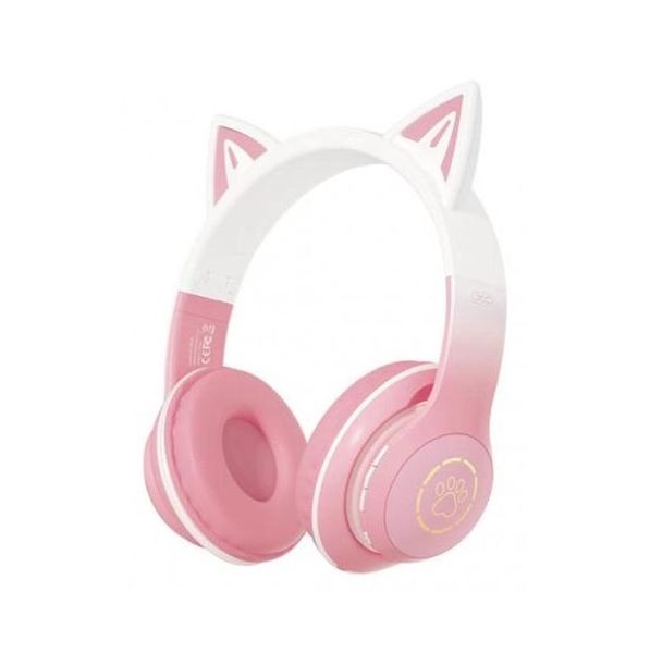 XO Cat Ear Design Headset Pink BE38 Earphones