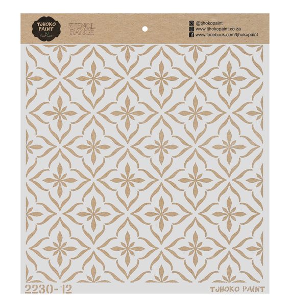 Tjhoko Paint Stencil - 30x30cm - Geometrical Pattern 2