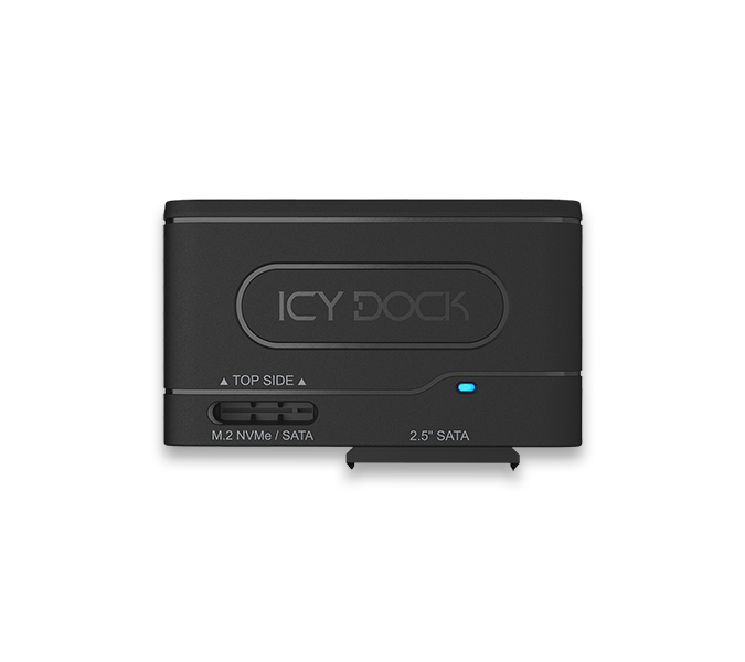 ICY DOCK External USB Type-C to SSD/HDD and M.2 NVMe/SATA SSD Adapter Dock