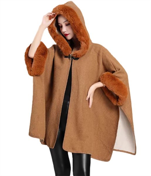 New Fashion Faux Fur Poncho