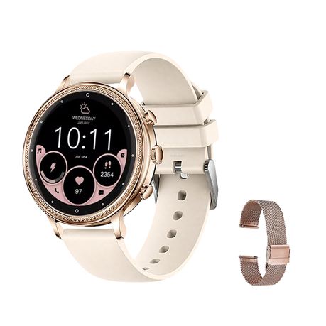 Elegant Smart Fitness Watch for Women - 2 Straps, 100+ Sports Modes Image