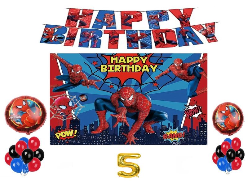Spider-Man Party Decoration Set 5 years