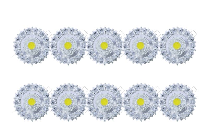 10 Pack LED Crystal Recessed Downlights for Corridor, Hallway, Living Room.