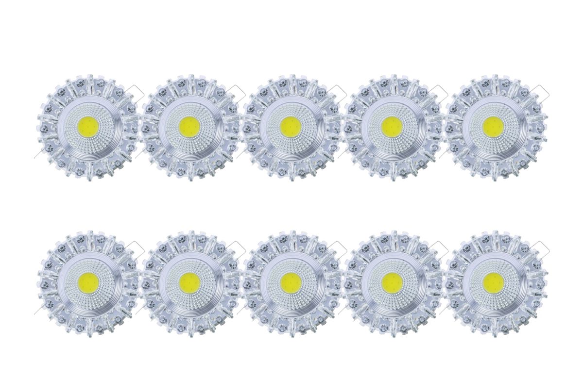 10 Pack LED Crystal Recessed Downlights for Corridor, Hallway, Living Room.