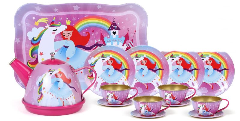 Kids Steel Tea Set Unicorn -18 Piece