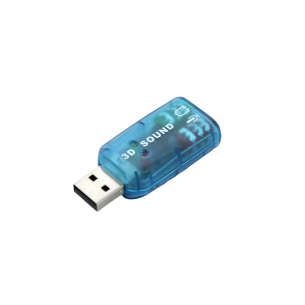USB Sound Card Virtual 5.1 - Blue