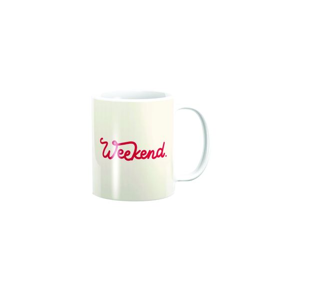 PepperSt Mug -weekend in red