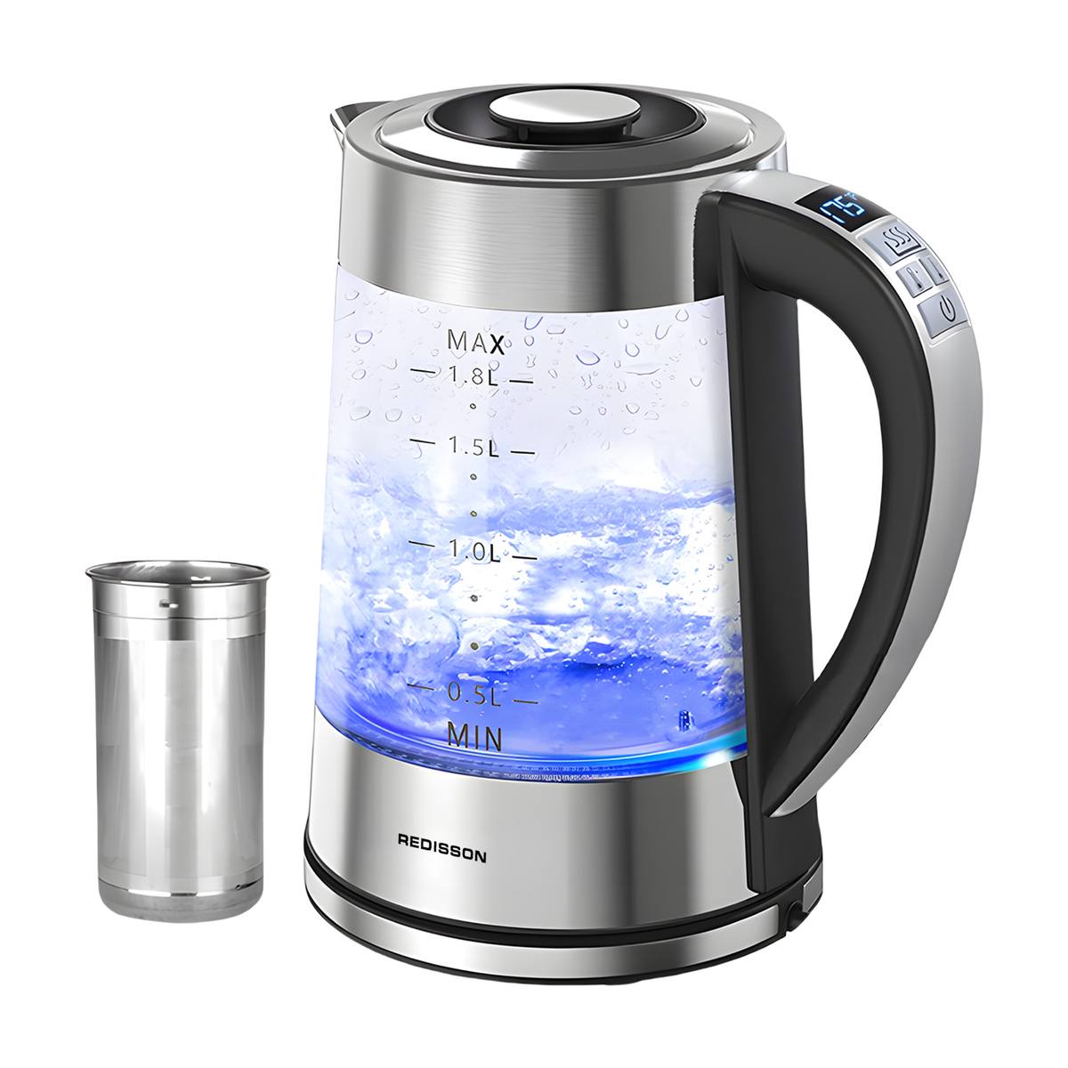 Redisson 1.8L Electric Glass Kettle Tea Kettle with 12 Temperature Control