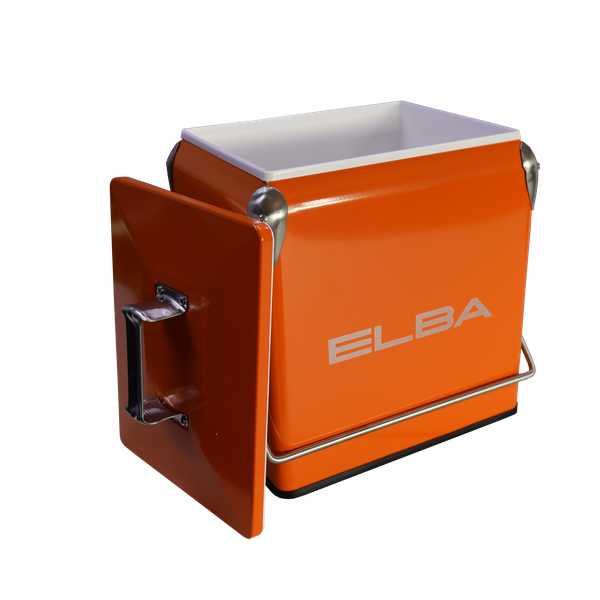 Elba Metal Cool Box - Orange