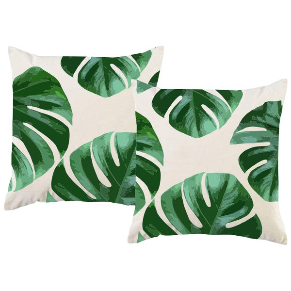 PepperSt - Scatter Cushion Cover Set - Palm Leaves