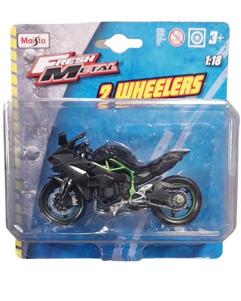 Get your own Black and Green Kwasaki Motorcycle