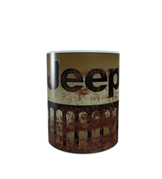 Jeep Vintage Rusted Logo V4 - Aesthetic - Coffee Mug
