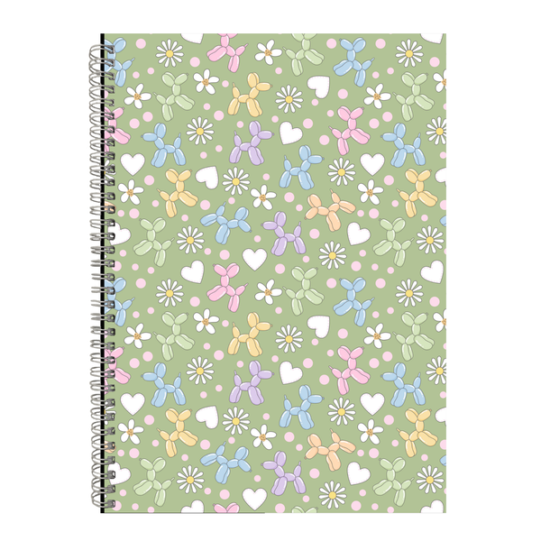 Balloon Dog And Hearts 4 Gift Idea Writing Book Notepad Notebook A4 505