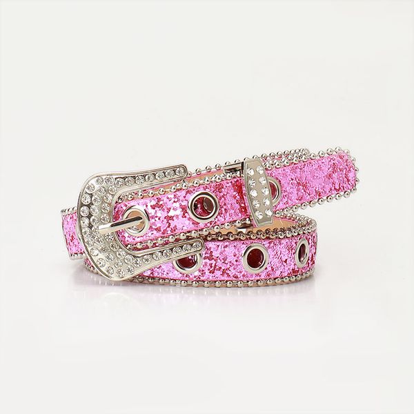 Sparkling Belt Dress With Decorative Waist Chain, Mother's Day Gift