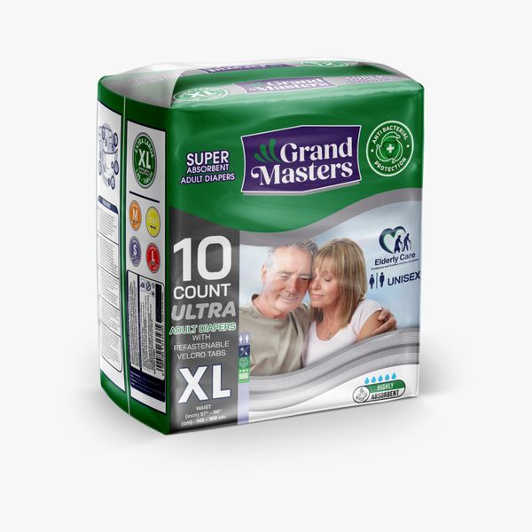 Grand Masters Super Absorbent Adult Diapers - Size X Large