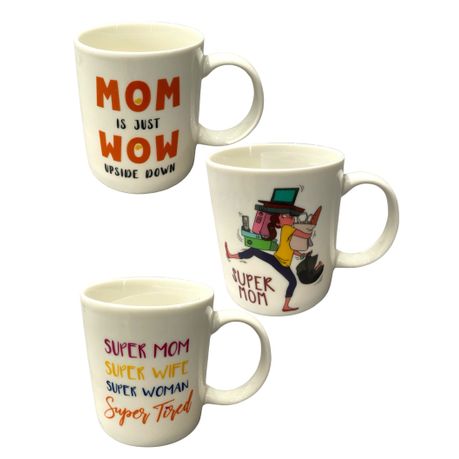 Coffee Mug - Set Of 3 - Supermom Coffee Mug Set
