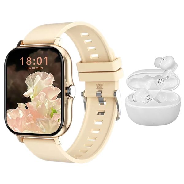 Pink VSP Smart Watch &amp; Wireless Bluetooth Earbuds - Ideal Gift for Women