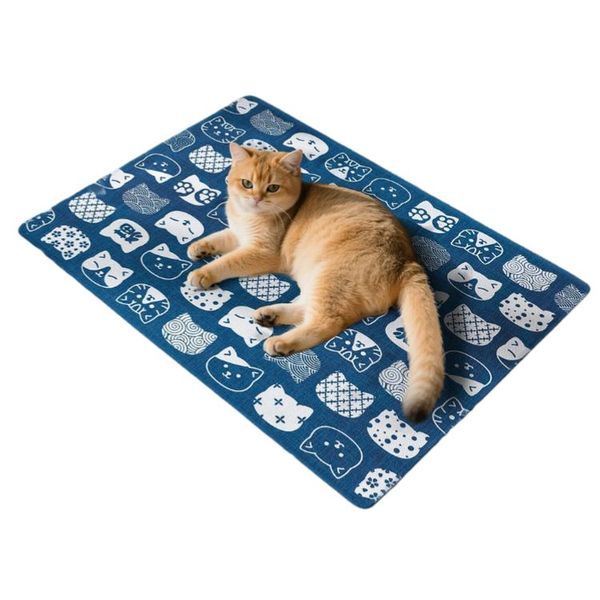 Breathable Ice Silk Pet Cooling Mat - Heat Dissipating Thermal Bed - XL