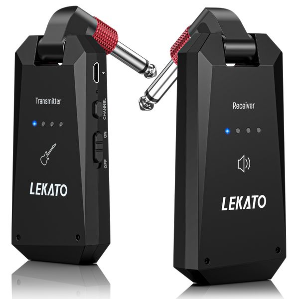 LEKATO 5.8G Wireless Guitar Transmitter Receiver System 4 Channels