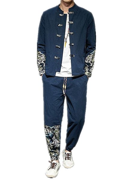 Tracksuit For Men - 2023 Loose Fit Jacket &amp; Pants - 100% Natural Flax Linen