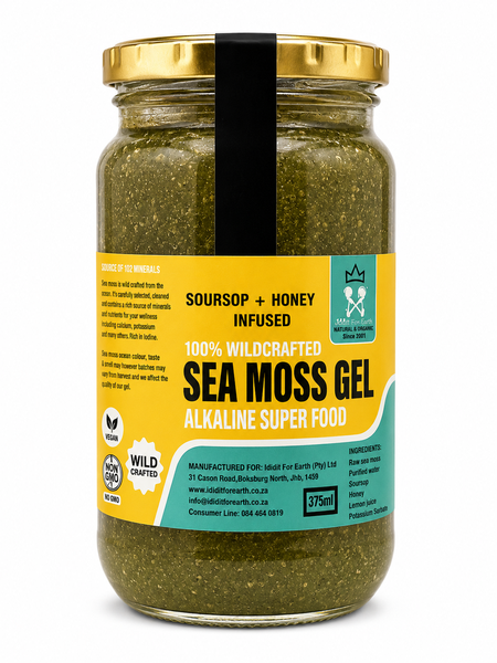 Ididit For Earth Soursop &amp; Honey Sea Moss Gel Wildcrafted Superfood 375ml