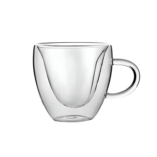 Heat-Resistant Borosilicate Double Wall Heart Glass 180ml