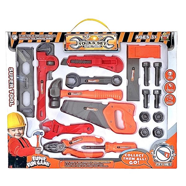 18 Piece Tool Set for Toddlers – Pretend Play Construction Toy