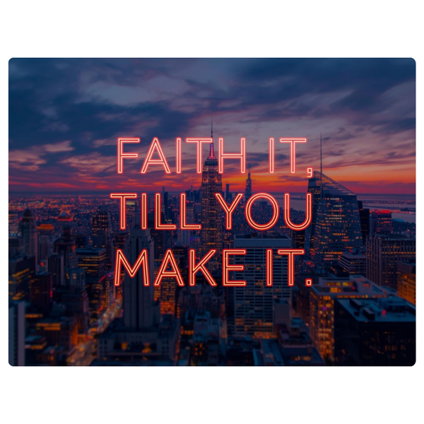 City Night Sky Faith It Till You Make It Printed Mouse Pad