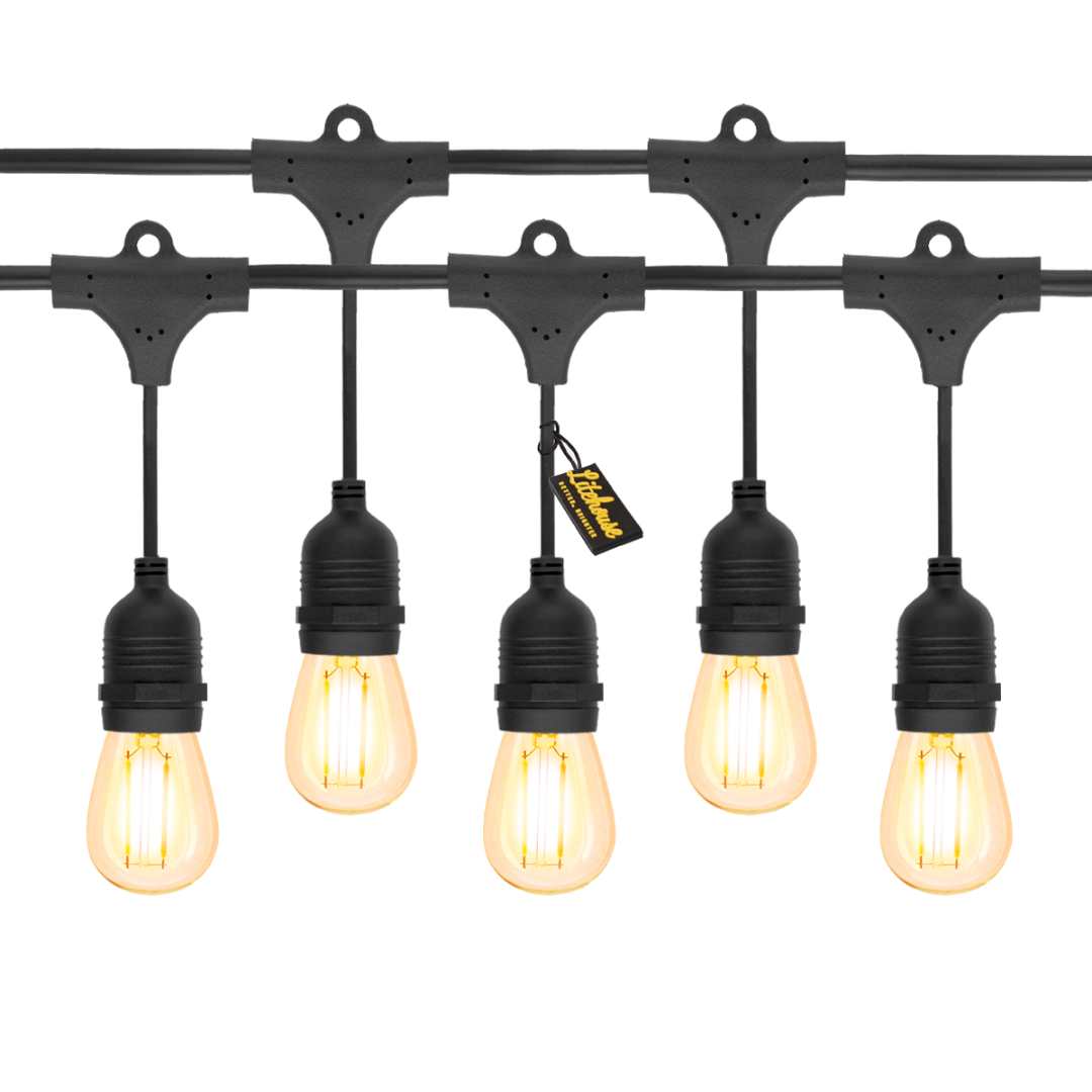 Litehouse 20m LED Festoon Traditional Outdoor Bulb String Lights 20