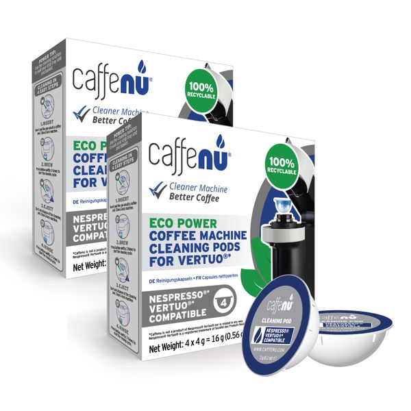 Caffenu Cleaning Pods Value Pack for Nespresso Vertuo (2 Pack)