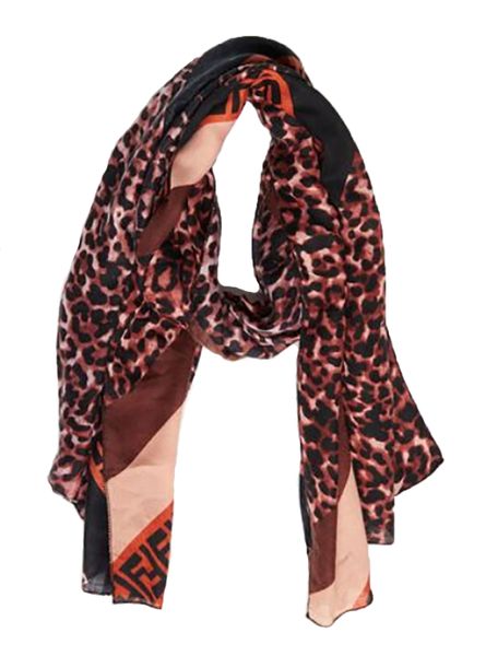 UB Creative Leopard Print Scarf - Pink