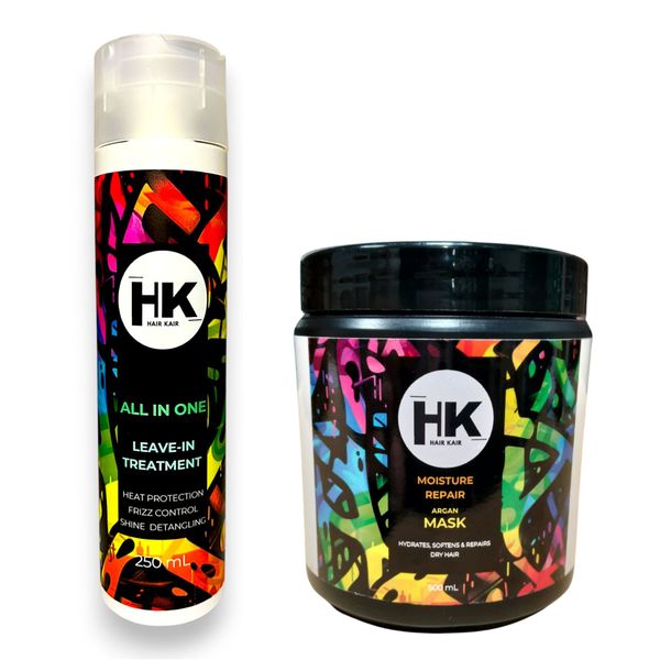 HK Argan Hair Mask &amp; All-in-One Leave-In Treatment Repair &amp; Shine Set
