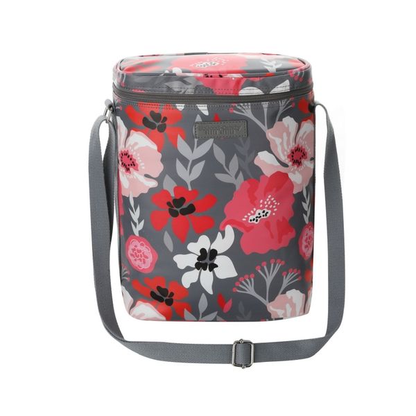 SoGood-Candy - Cooler Bag - Grey &amp; Pink Retro Floral
