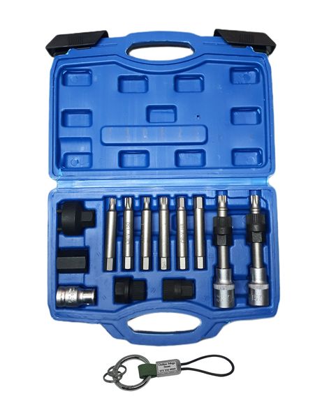 Bebona Alternator Freewheel Removal Set - 13 Piece Inc OMS Key Ring